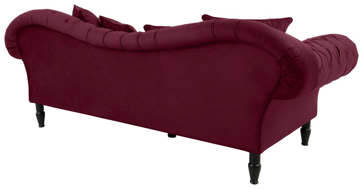 Trosjed Cupido - crvena/crna, Design, tekstil/drvo (242/91/104cm) - Mömax