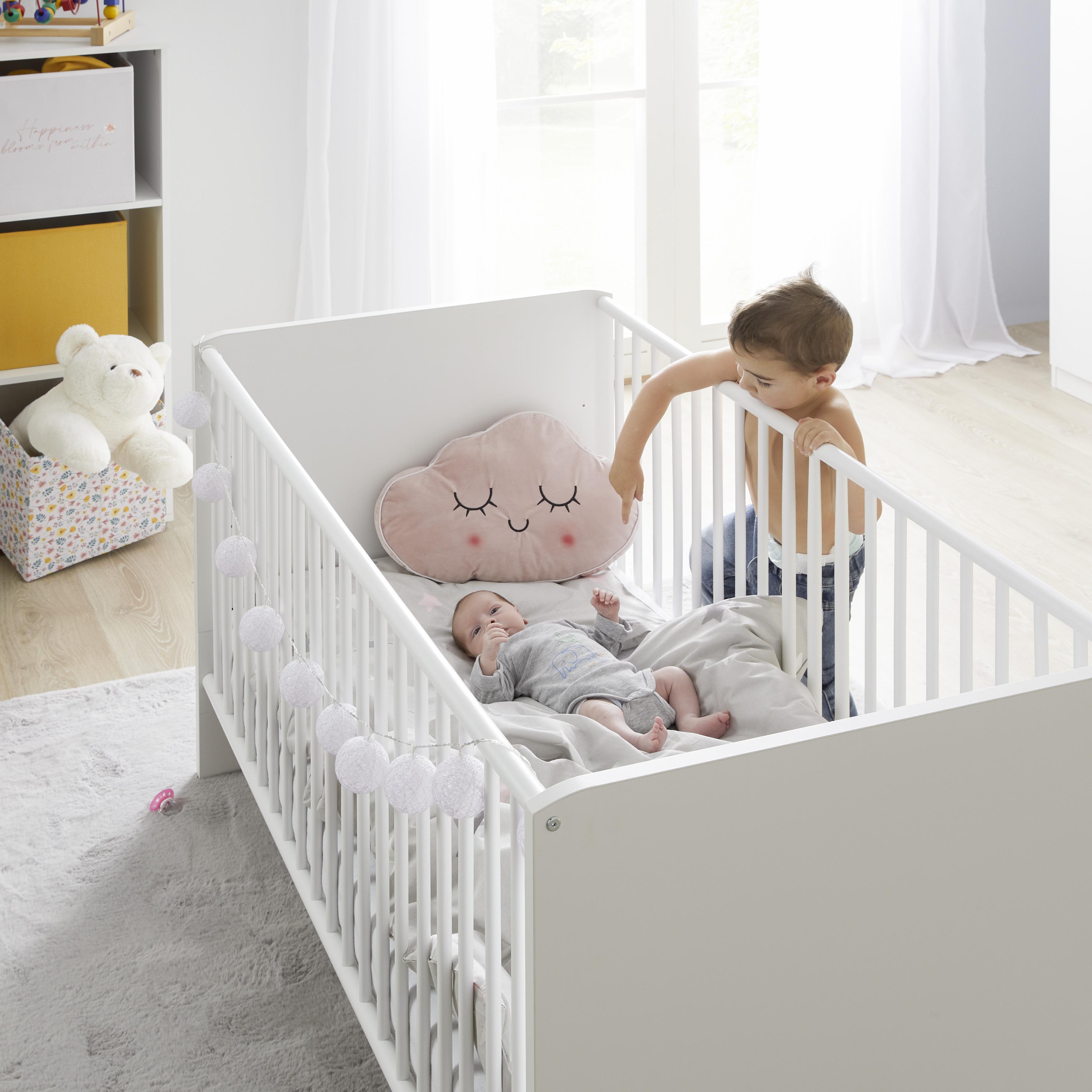 Gitterbett in Weiss - weiss, Holzwerkstoff (70/140cm) - Premium Living