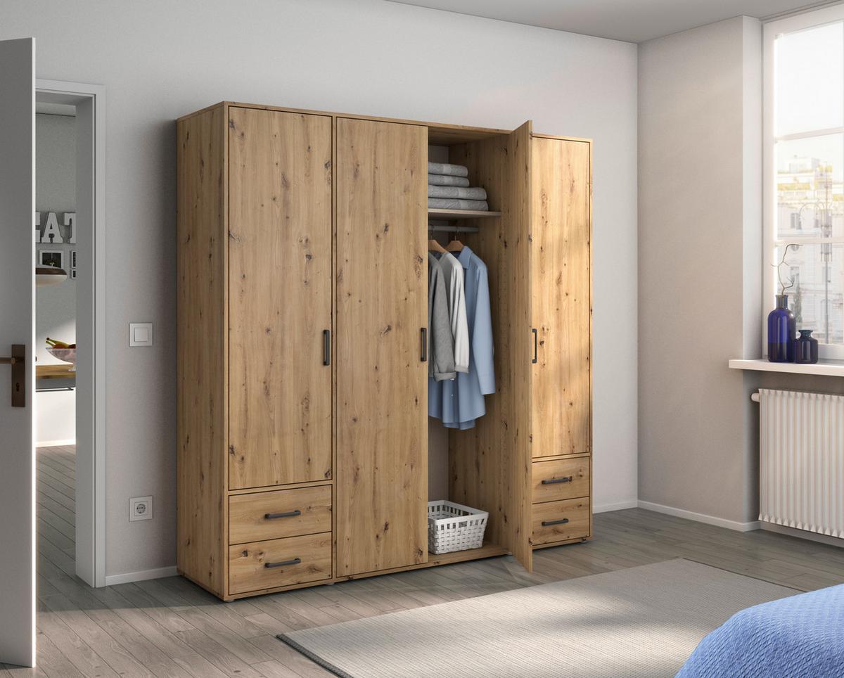 DULAP USI ROTATIVE VOYAGER - stejar Artisan, Modern, material pe bază de lemn (187/194/53cm) - Modern Living