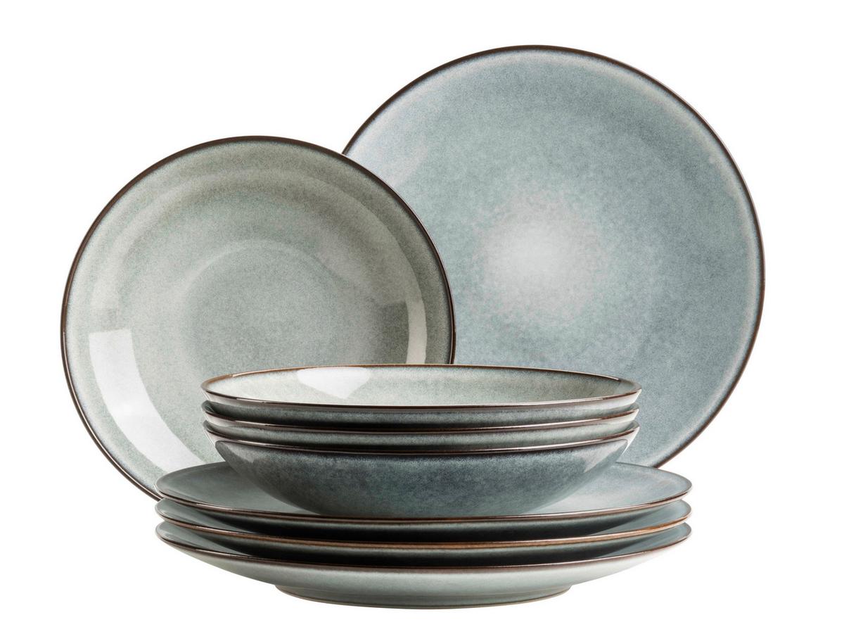 TAFELSERVICE 935605 SMOKYS TAFELSERVICE - Grün, Basics, Keramik - Mäser