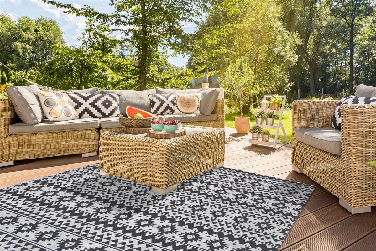 Flachwebeteppich Sunny 210 Schwarz 160 X 230 - Schwarz, Basics, Textil (160/230cm) - Kayoom