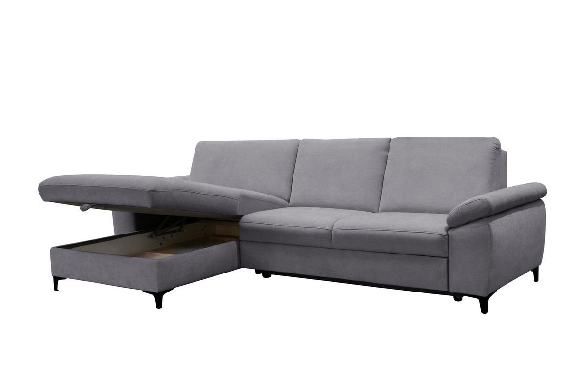 Sarokkanapé Baden - szürke, Design, faalapú anyag/textil (168/291cm) - Premium Living