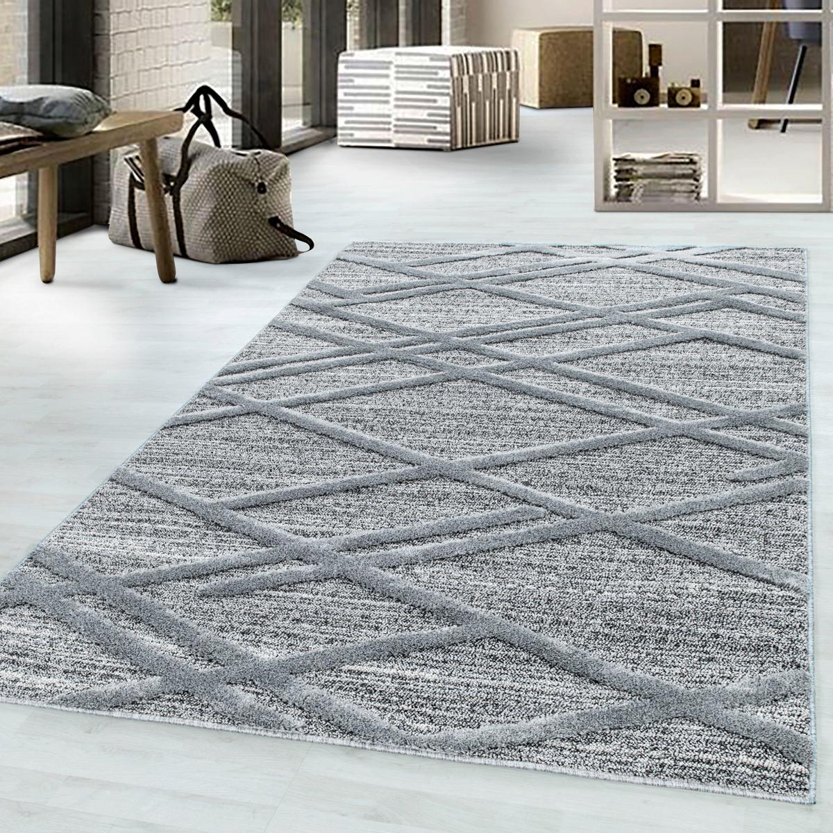 Webteppich Pisa 4706 Grau ca. 240x340cm - Grau, KONVENTIONELL, Textil (240/340cm) - Novel