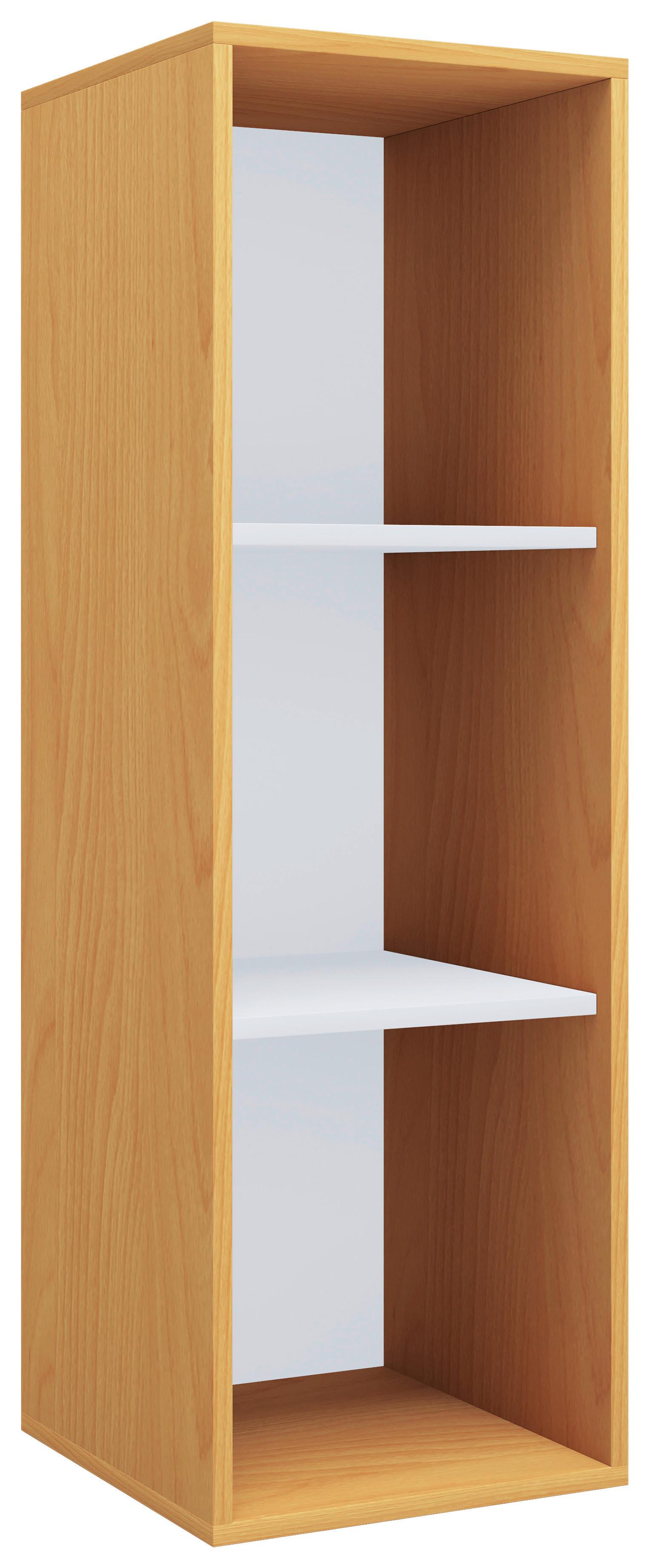 Aktenschrank Lona Buchefarben, 3-fach - Buchefarben/Weiß, MODERN, Holzwerkstoff (35/110/37cm) - P & B