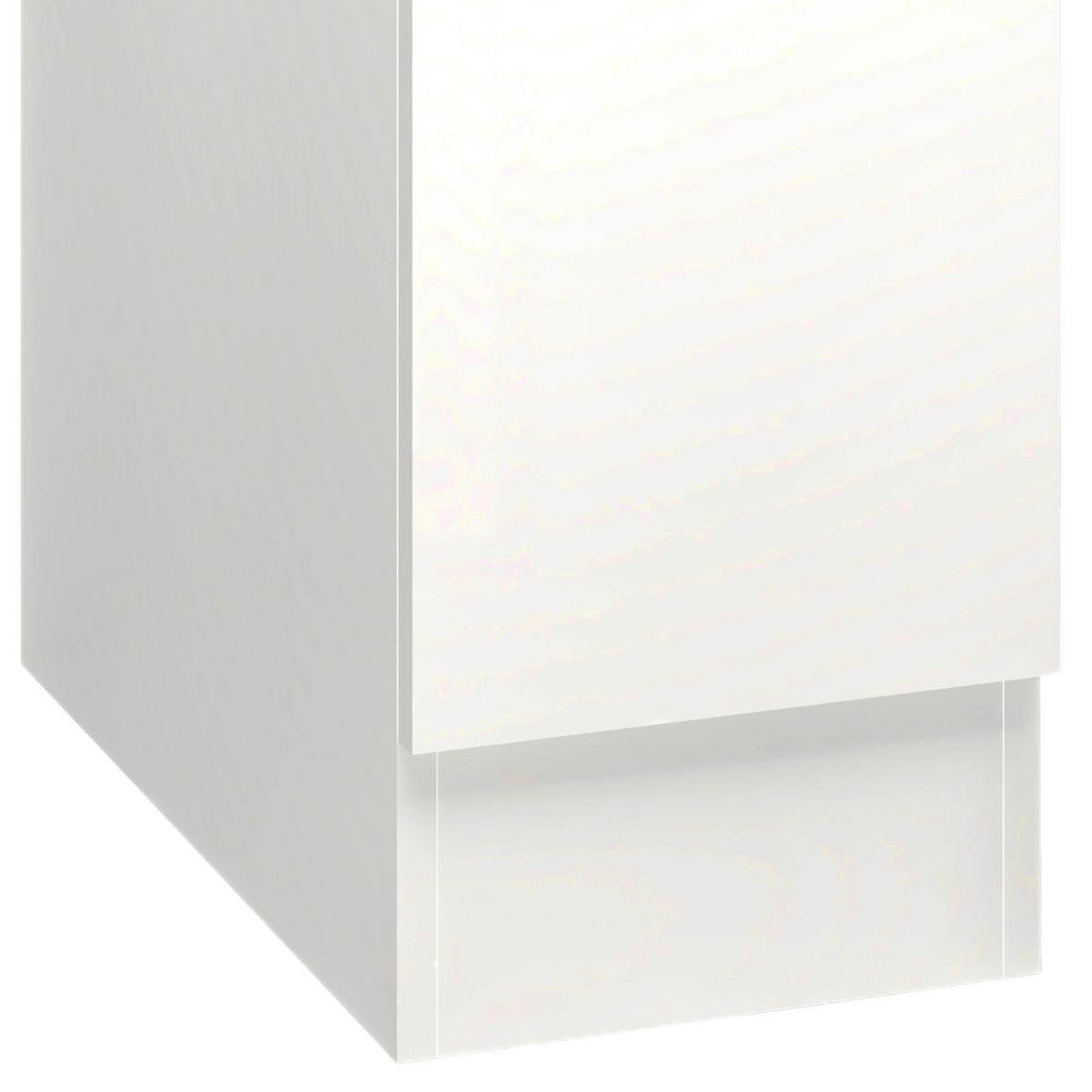 Kuhinjska Spodnja Omarica Alba, Bela, Š. 30 Cm - barve nerjavečega jekla/bela, Moderno, kovina/leseni material (30/86/60cm) - FlexWell