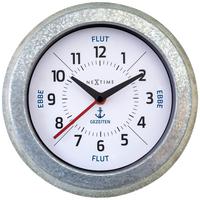 Wanduhr Tide Silberfarben - Silberfarben, Basics, Metall (22,2/22,2/5cm) - Nextime