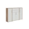Aktenschrank Office Edition Sw Set 16 Eiche/Weiß - Weiß/Sonoma Eiche, MODERN, Holzwerkstoff (172,6/113,6/33cm) - MID.YOU
