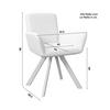 STOL MED ARMSTÖD MAIRO - bokfärgad/cremefärgad, Modern, trä/textil (61,5/86/58,5cm) - Bessagi Home
