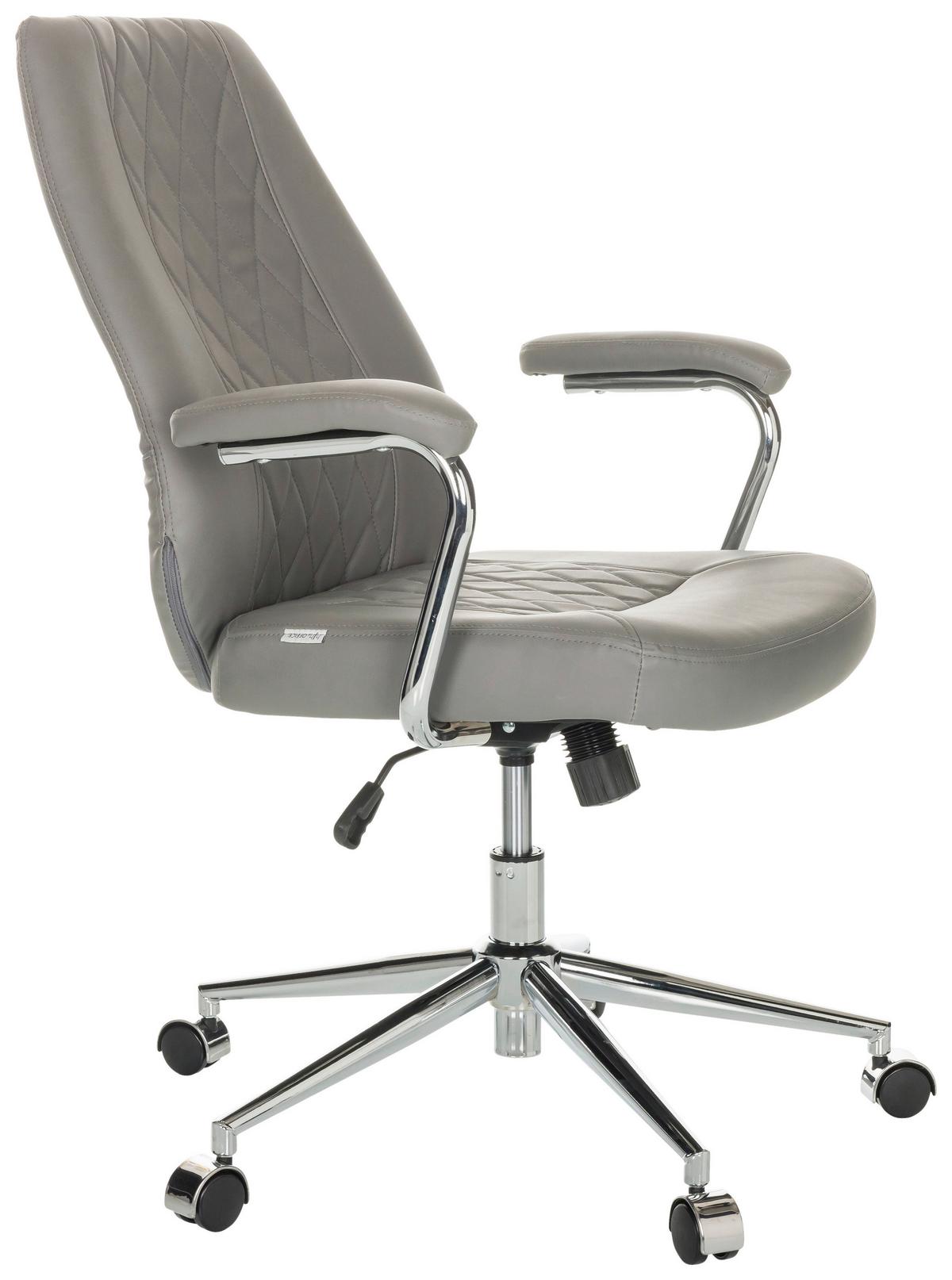 Pisarniški Stol Theo I, Siva - siva, Basics, kovina/umetna masa (68/96-103/68cm) - MID.YOU