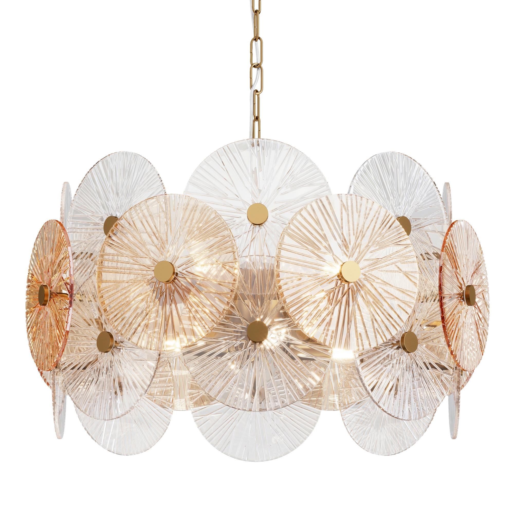 PENDELLEUCHTE ASTER - Goldfarben, Trend, Glas/Metall (62,6/37,2cm) - MAYTONI