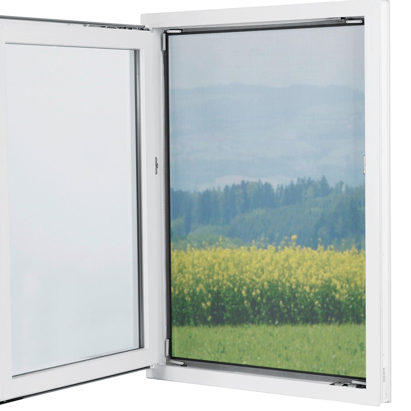 Insektenschutzgitter Easymaxx in Schwarz 130x150cm - Schwarz, Kunststoff/Metall (130/150cm)