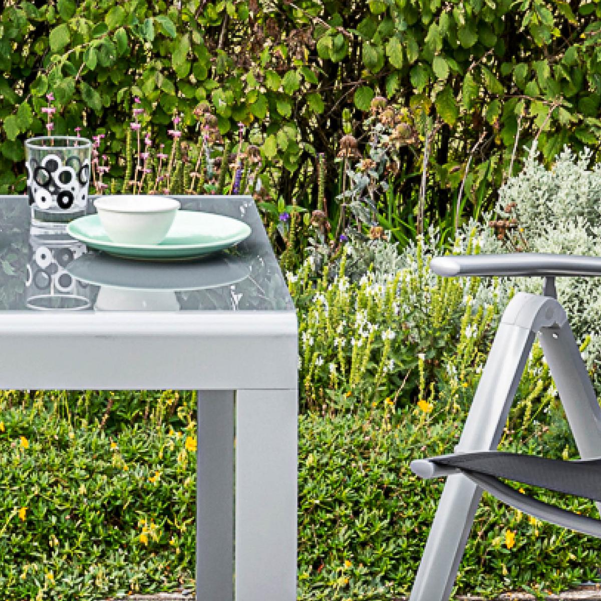 Set Za Balkon Carrara, 3-Delno, Črna - črna, Romantika, kovina/tekstil - Gardenson