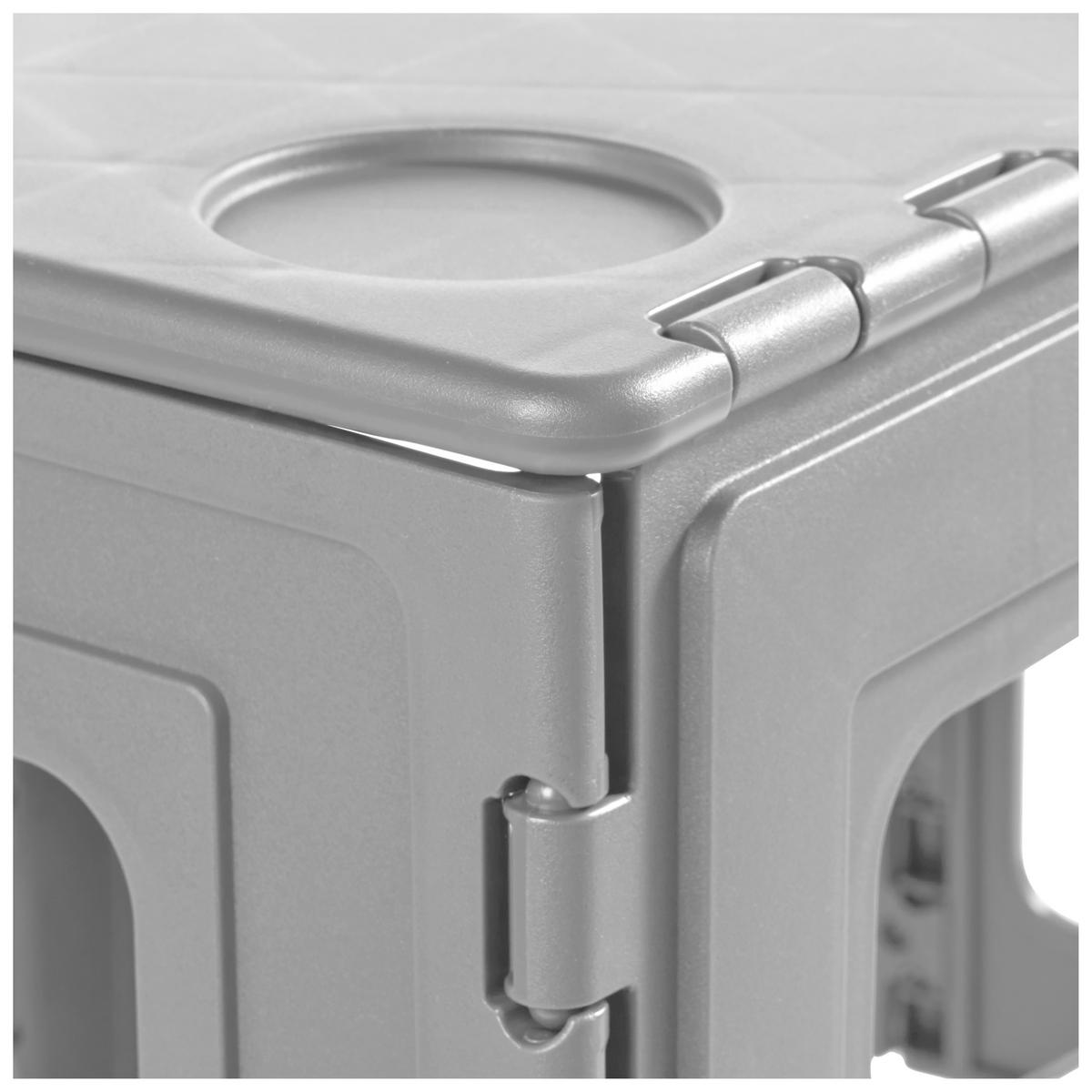 Campingtisch Timo Grau - Grau, KONVENTIONELL, Kunststoff (46.5/44.5/55cm)