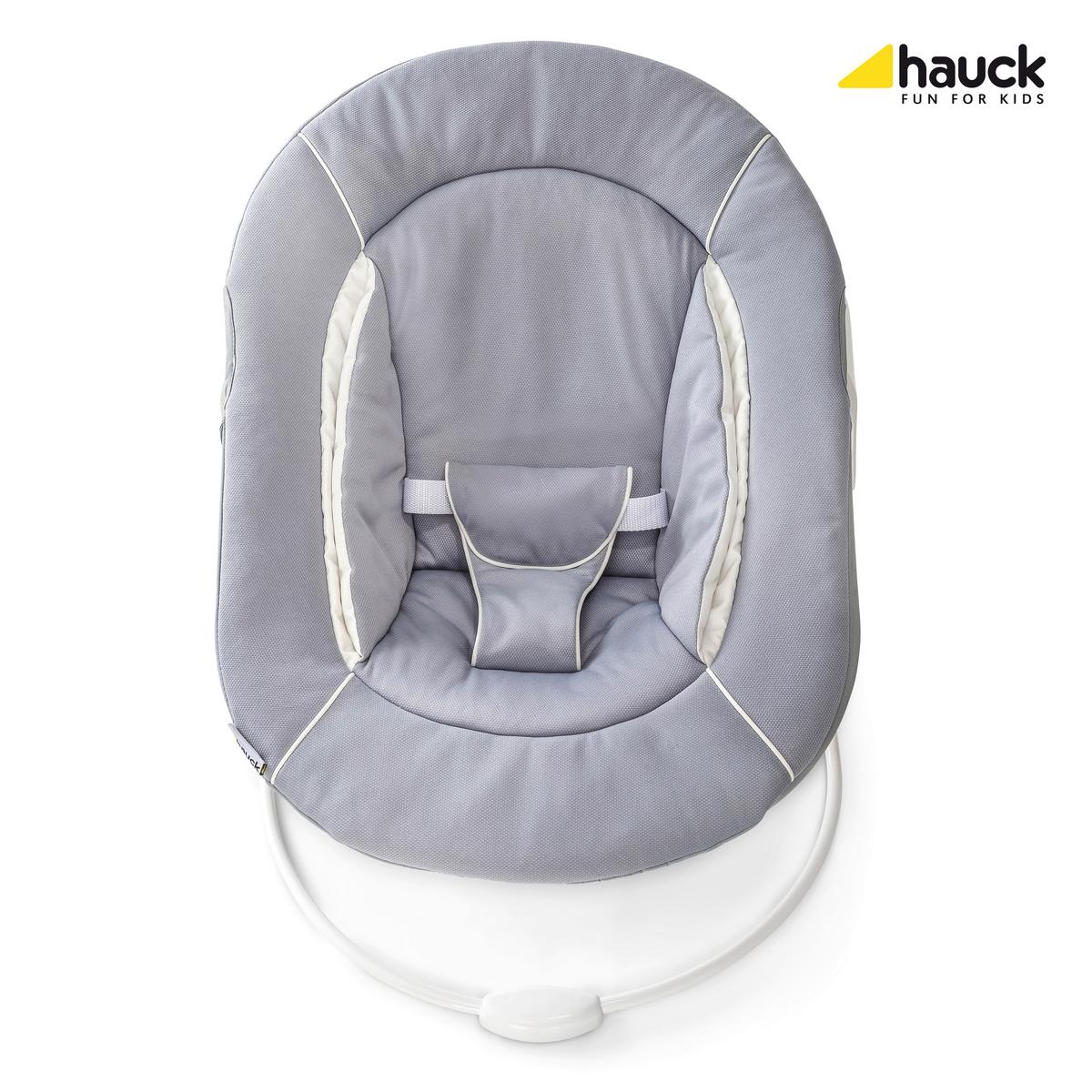 LEŻACZEK ALPHA BOUNCER STRETCH GREY - biały/szary, Konventionell, tkanina (66/49/45cm) - Hauck