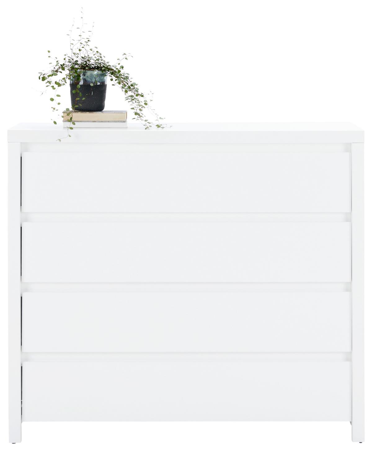 Comodă LARIOS - alb, Modern, material pe bază de lemn (105/91/40cm) - Modern Living
