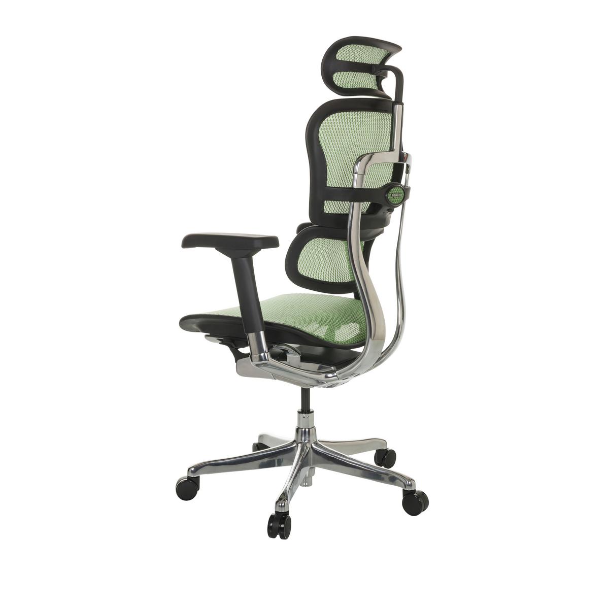 Pisarniški Stol Ergohuman I, Zelena - srebrne barve/zelena, Basics, kovina/umetna masa (69/119-144/65cm) - MID.YOU