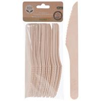 Eldobható Késszett 20db/csomag - fa (16,5cm)