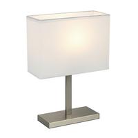 Veioză Mariam - culoare nichel/alb, Romantik / Landhaus, plastic/metal (25/35/10cm) - Mömax