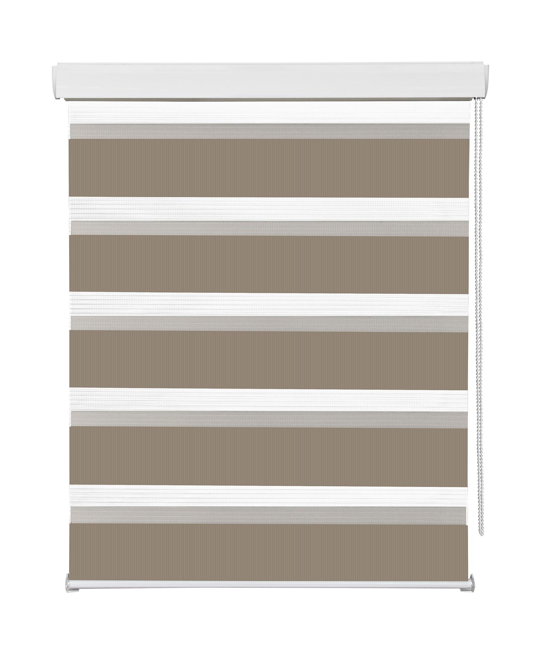 Duorollo Thomas in Taupe ca. 140x160cm - Taupe, Kunststoff/Textil (140/160cm) - Premium Living