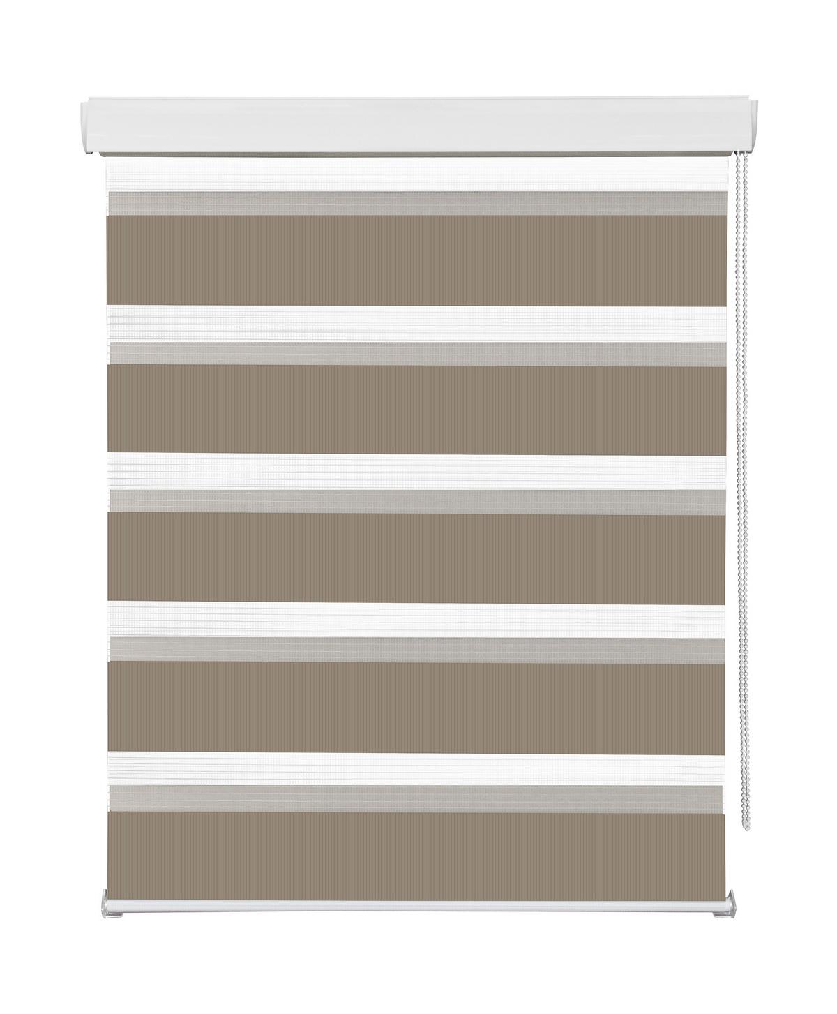 Rulou zebră Thomas - taupe, plastic/textil (140/160cm) - Premium Living