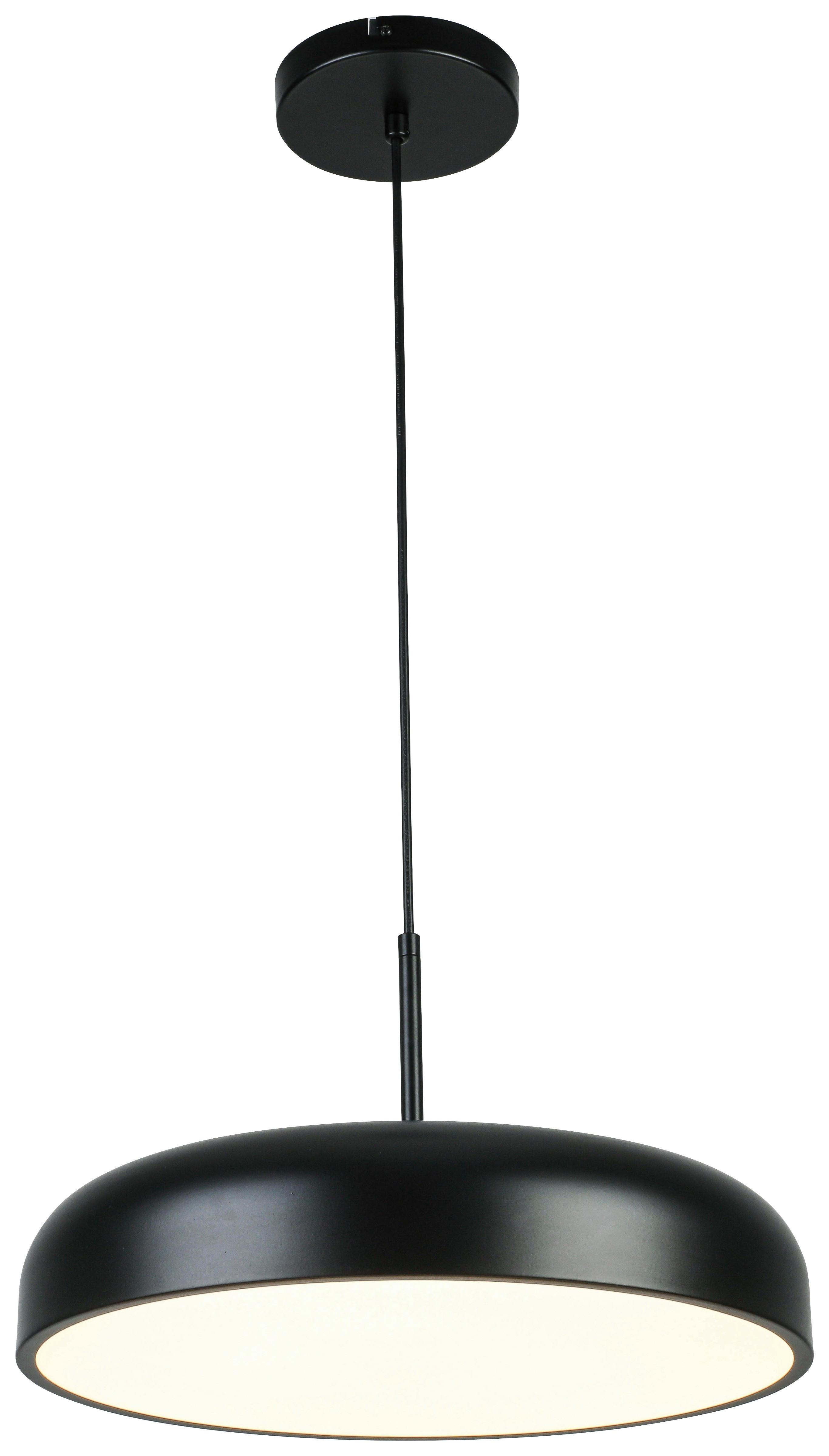 Lampă suspendată cu LED Mike - alb/negru, Modern, plastic/metal (40/130cm) - Mömax