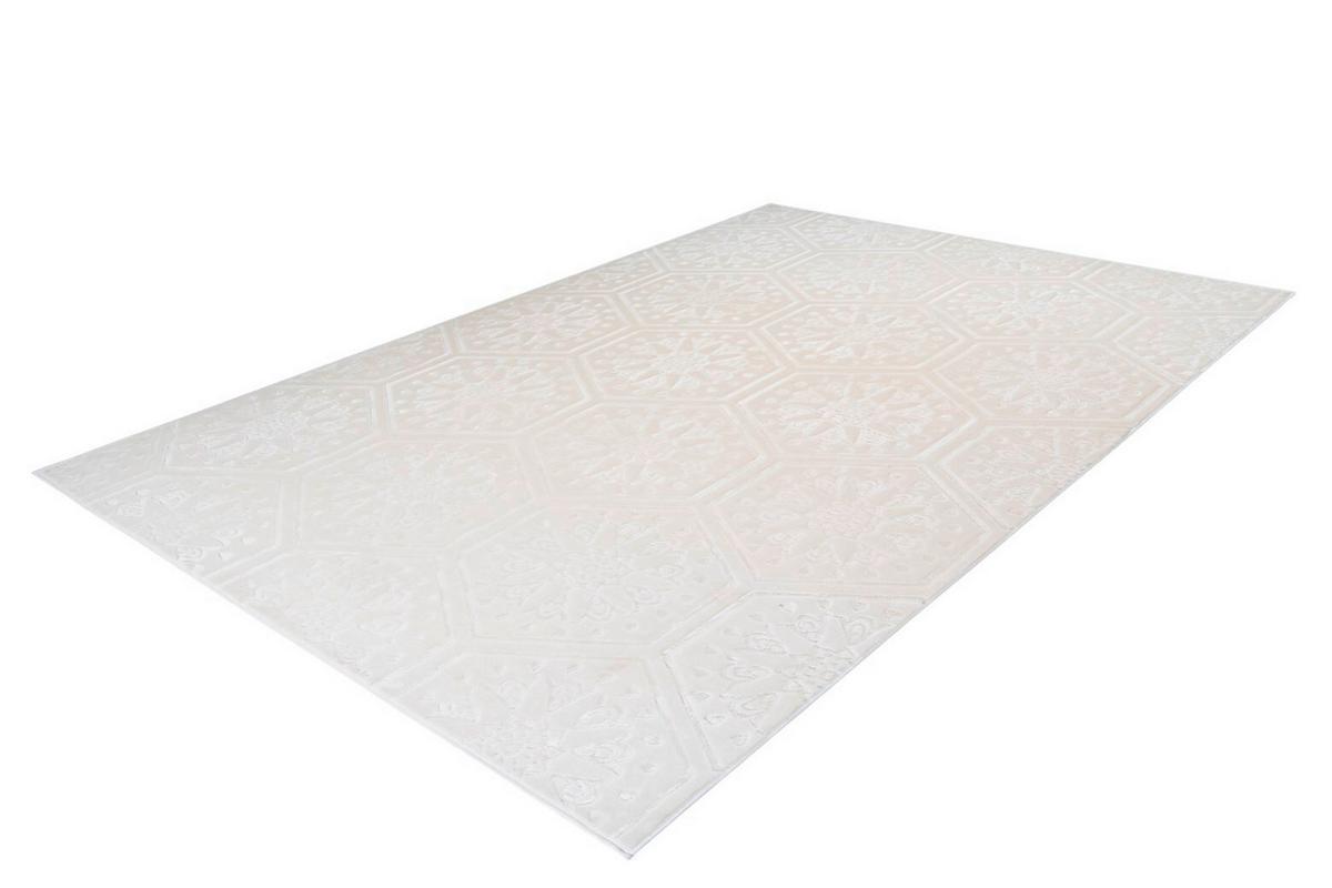 FLACHWEBETEPPICH MONROE 225 WEIß - Weiss, Konventionell, Textil (160/230cm)
