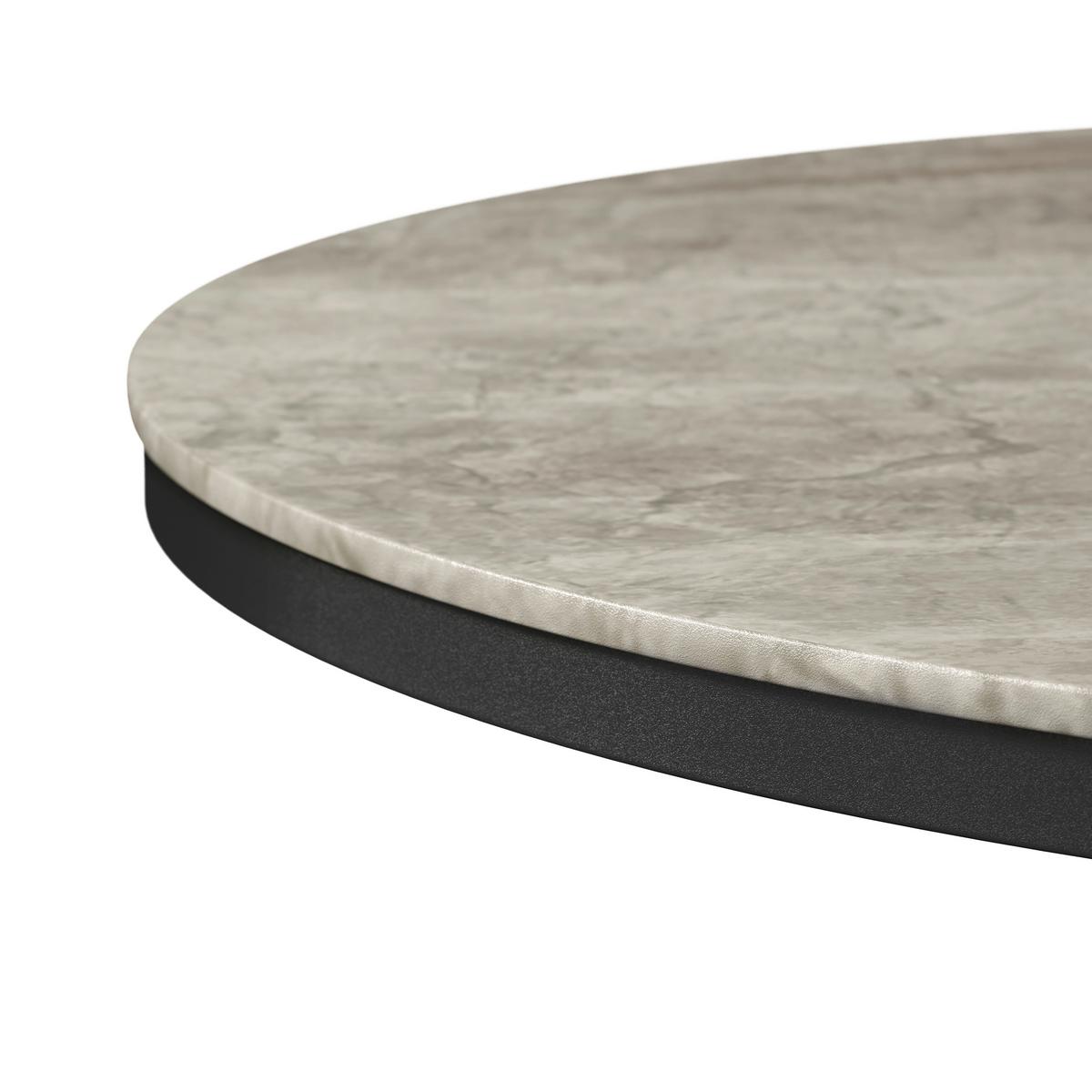 MASĂ PELA - negru/gri, Modern, metal/piatră (110/75cm) - Bessagi Home