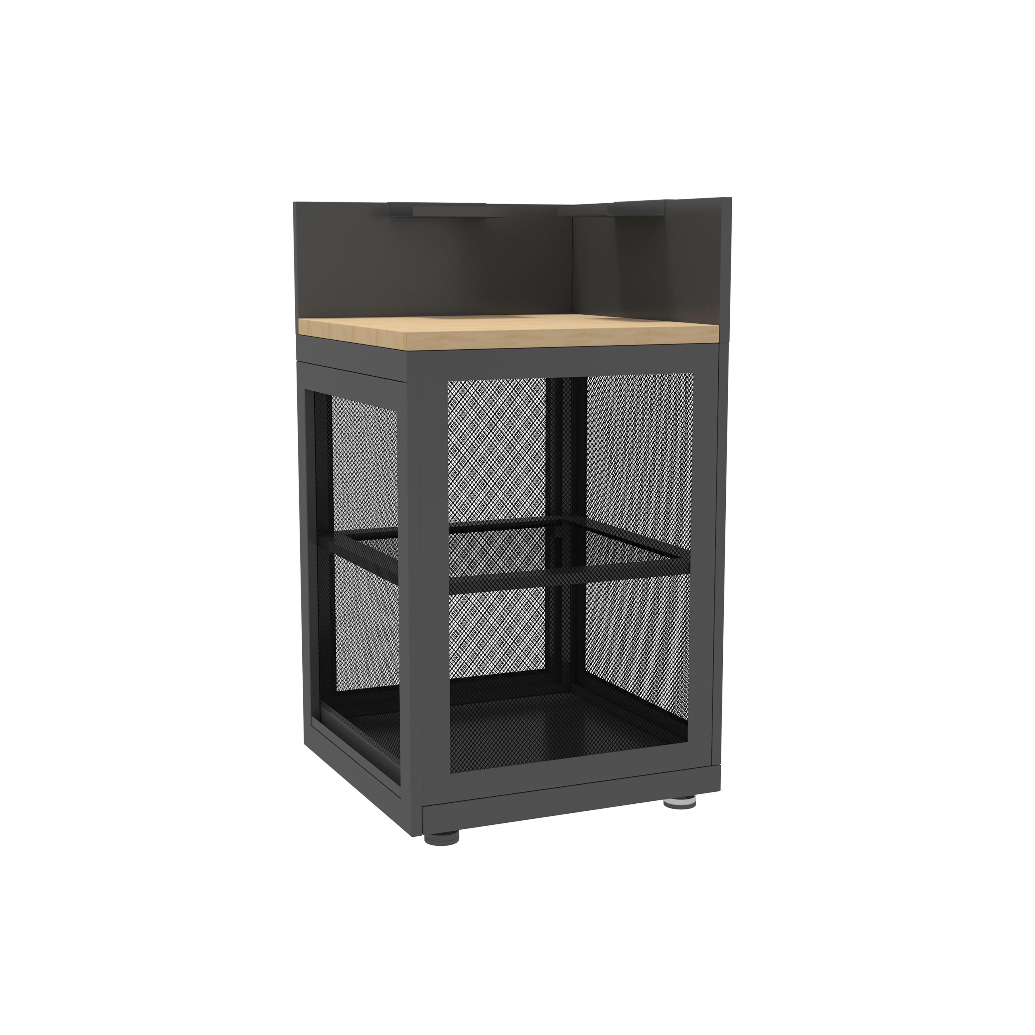 Outdoorküchenunterschank Ecke Origin Anthrazit - Anthrazit, Basics, Metall (60/110/60cm) - Gardenson