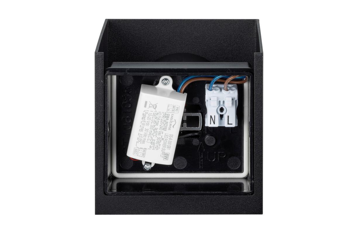 KINKIET LED ATLAS *SBN* - czarny, Basics, tworzywo sztuczne/metal (10/10/10cm) - Novel