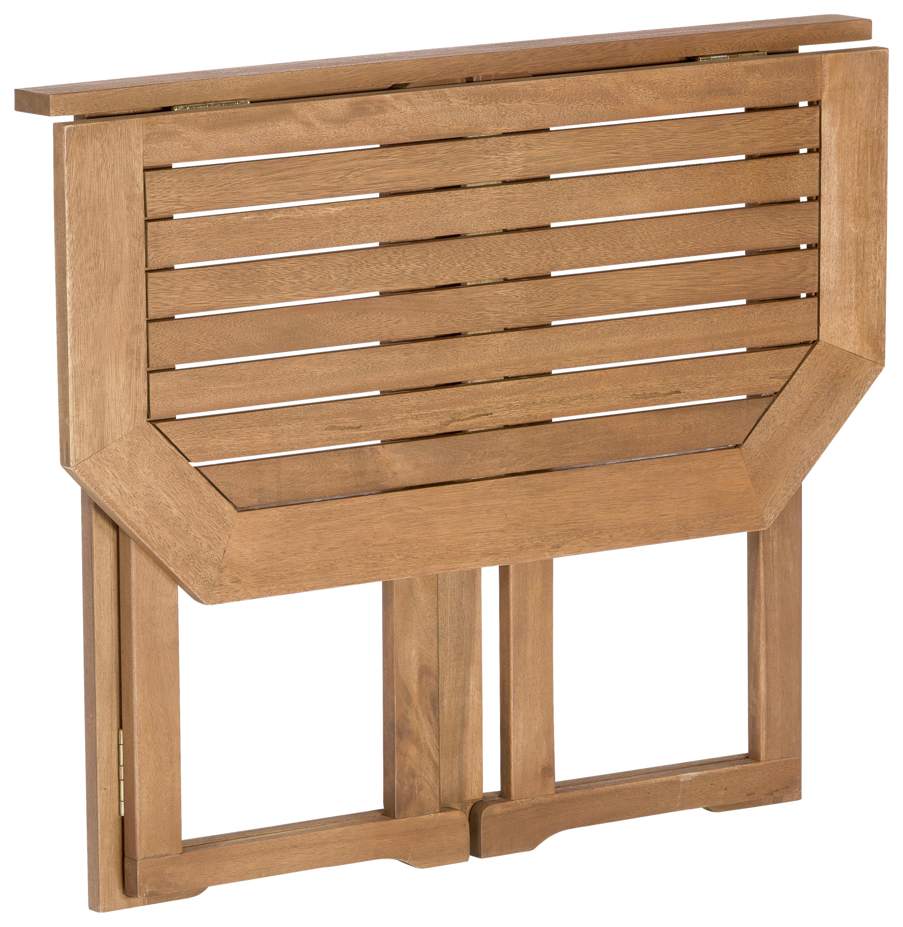 Gartenklapptisch Eukalyptus Natur klappbar ca. 90x74x50cm - Naturfarben, KONVENTIONELL, Holz (90/74/50cm) - Gardenson