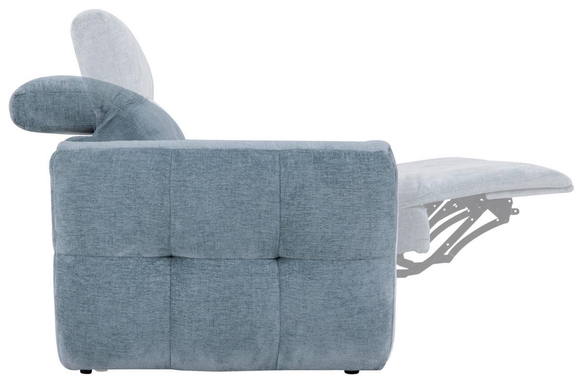 Dvosjed Luna - crna/svijetlo plava, Moderno, drvo/metal (192/80/105cm) - Mömax