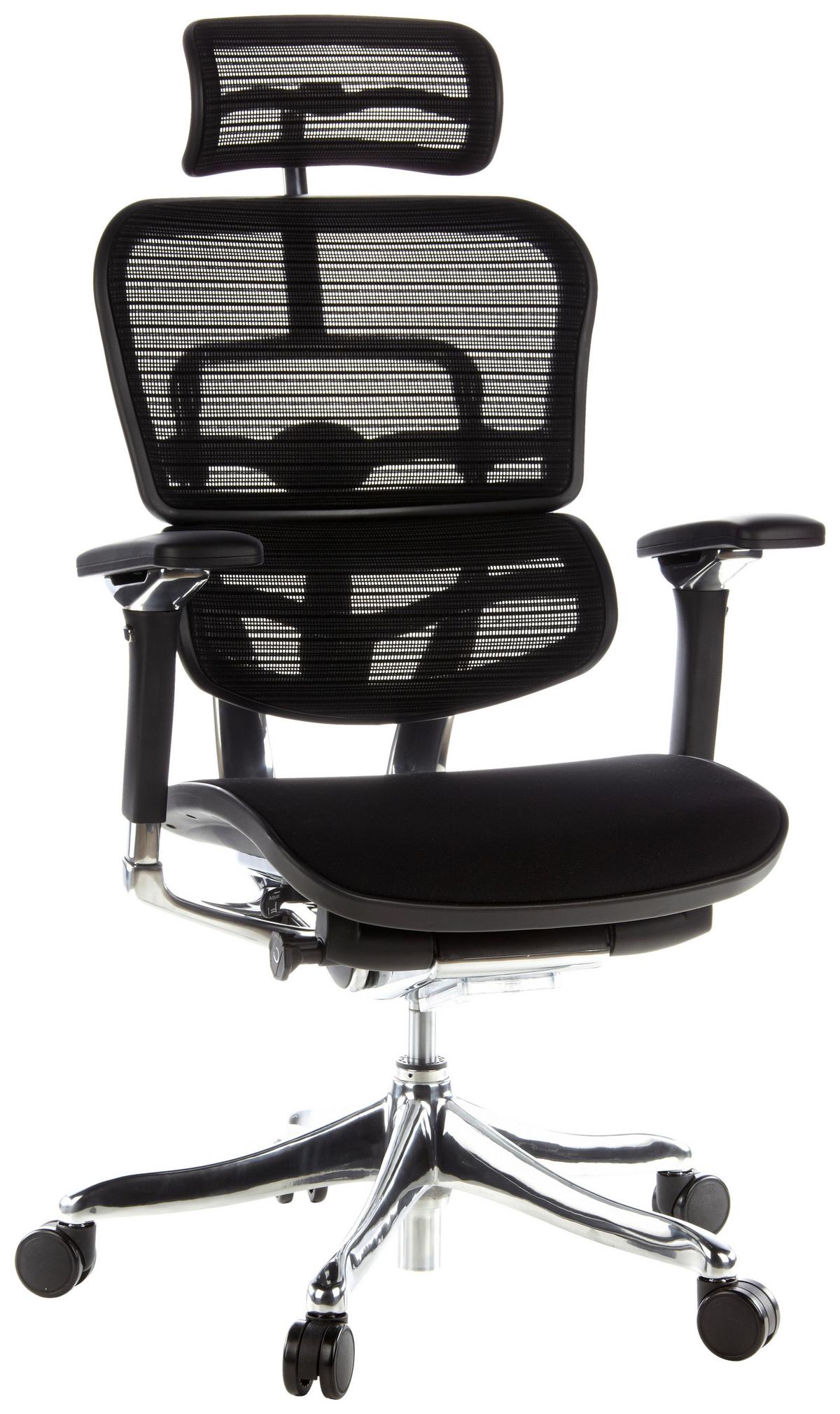 Drehstuhl Ergohuman Ultra G Gen 2 Grau - Silberfarben/Grau, MODERN, Kunststoff/Textil (65/114 - 132/60cm) - MID.YOU