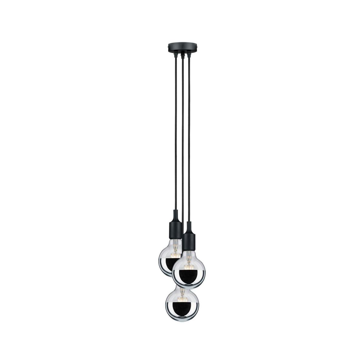 Hängeleuchte Ketil in Schwarz max. 60 Watt - Schwarz, Design, Kunststoff/Metall (10,0/200,0cm) - Paulmann