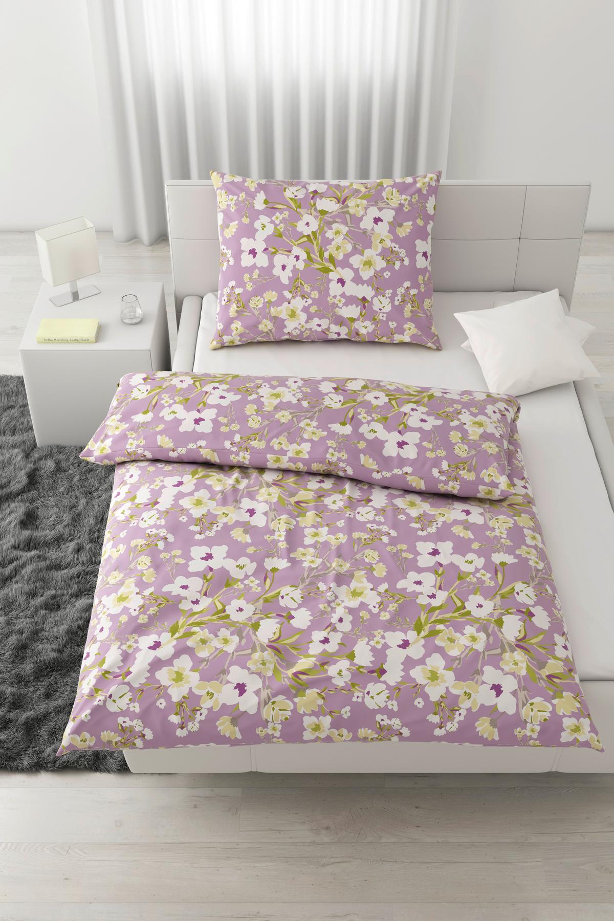 BETTWÄSCHESET UTE - Rosa, Romantik / Landhaus, Textil (160/210cm) - Modern Living