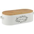 Škatla Za Kruh Lore - naravna/bela, Romantika, kovina/les (43,5/20,5/13cm) - Zandiara