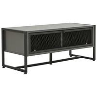 ŁAWKA Z PÓŁKĄ NA BUTY MELA SIDEBOARD - antracytowy/czarny, Modern, metal/drewno (95/40/41cm) - P & B