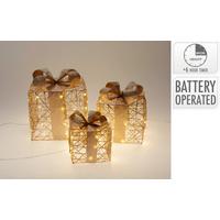 Led-weihnachtsfigur Ery - Goldfarben, Metall (25/25/30cm)