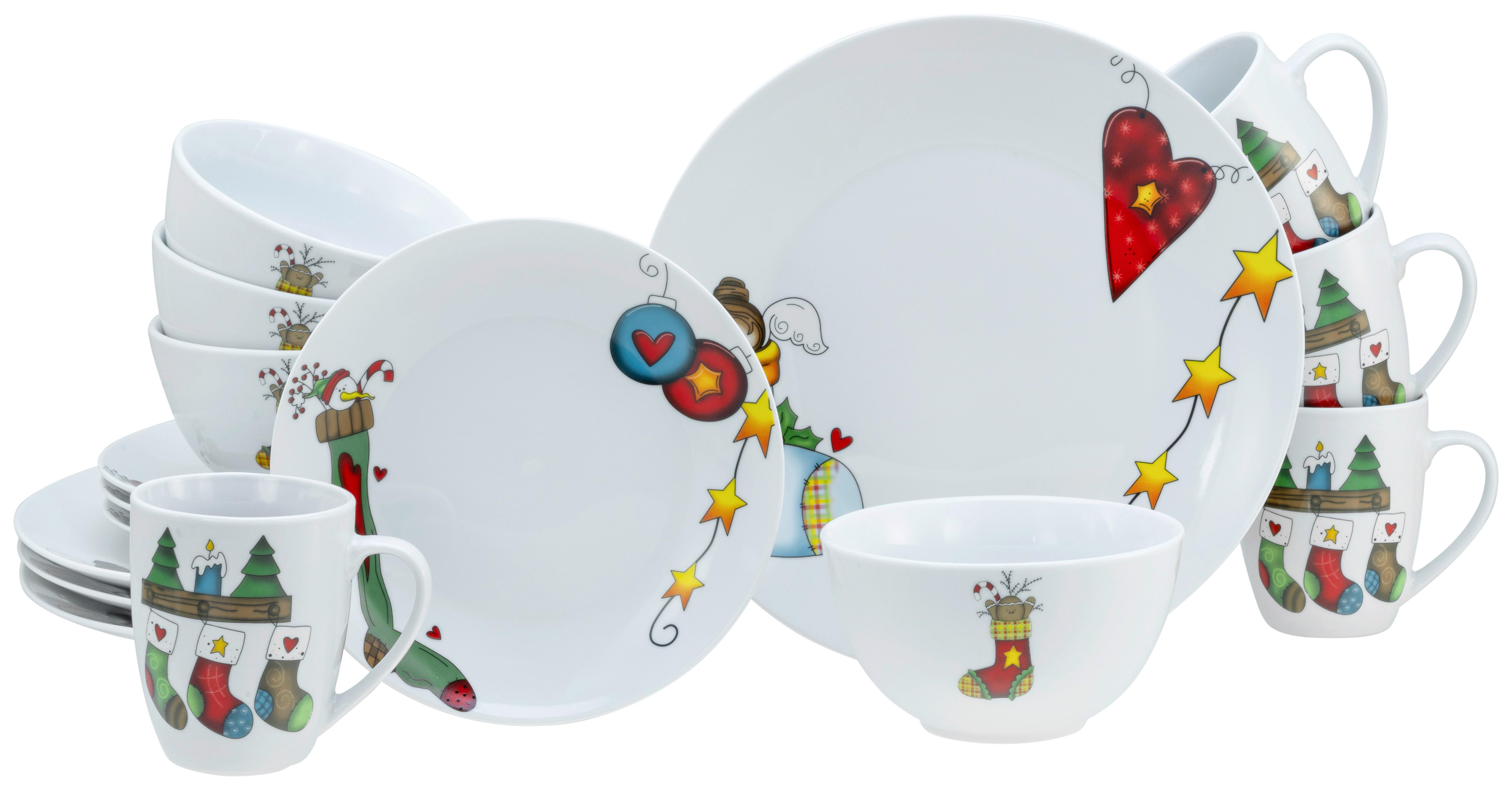 Kombiservice Luna Multicolor, 16-teilig - Basics, Keramik - Creatable