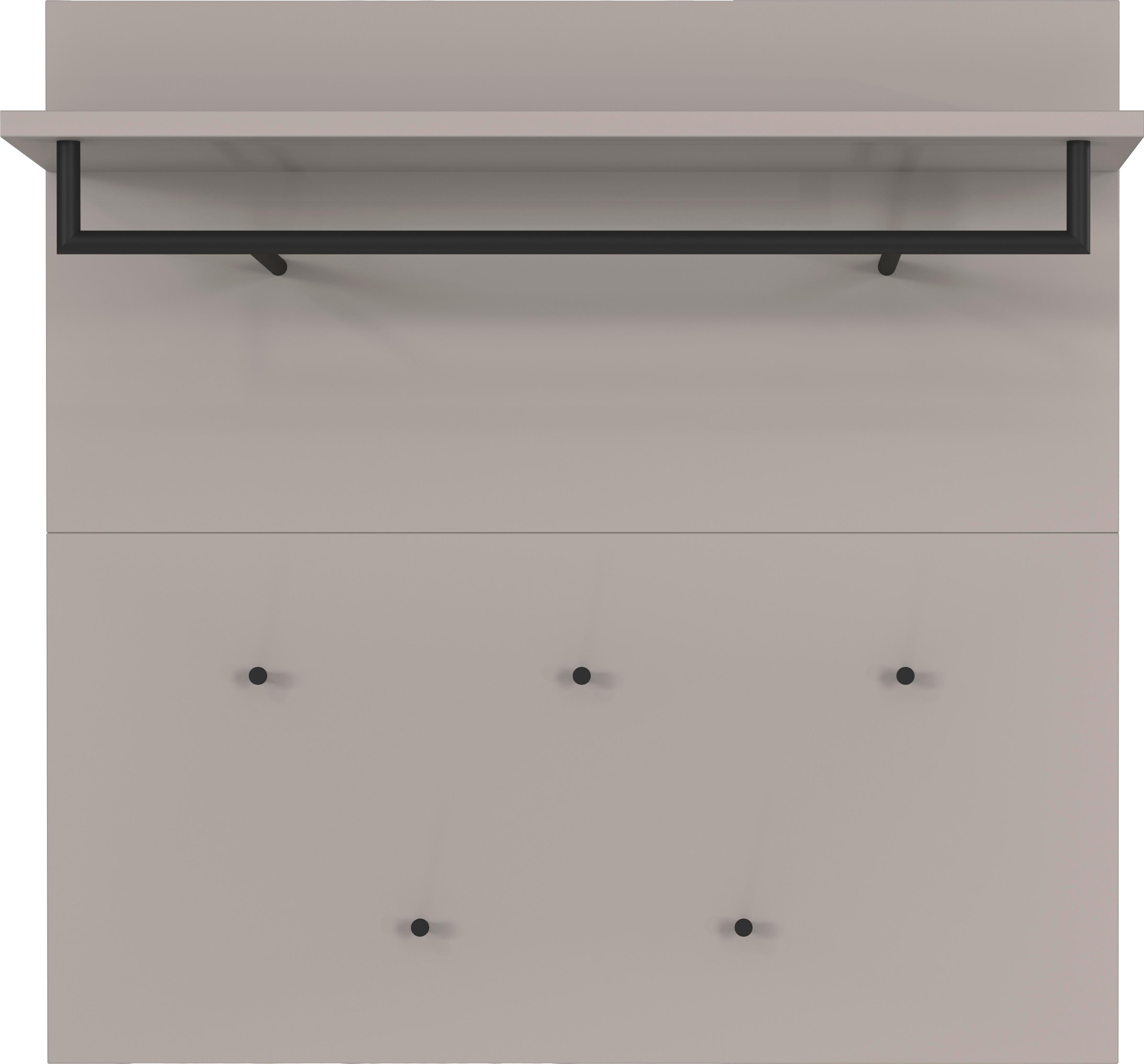 Garderobenpaneel GW-Bastia in Grau - Grau, MODERN, Holzwerkstoff (96/95/30cm) - Premium Living