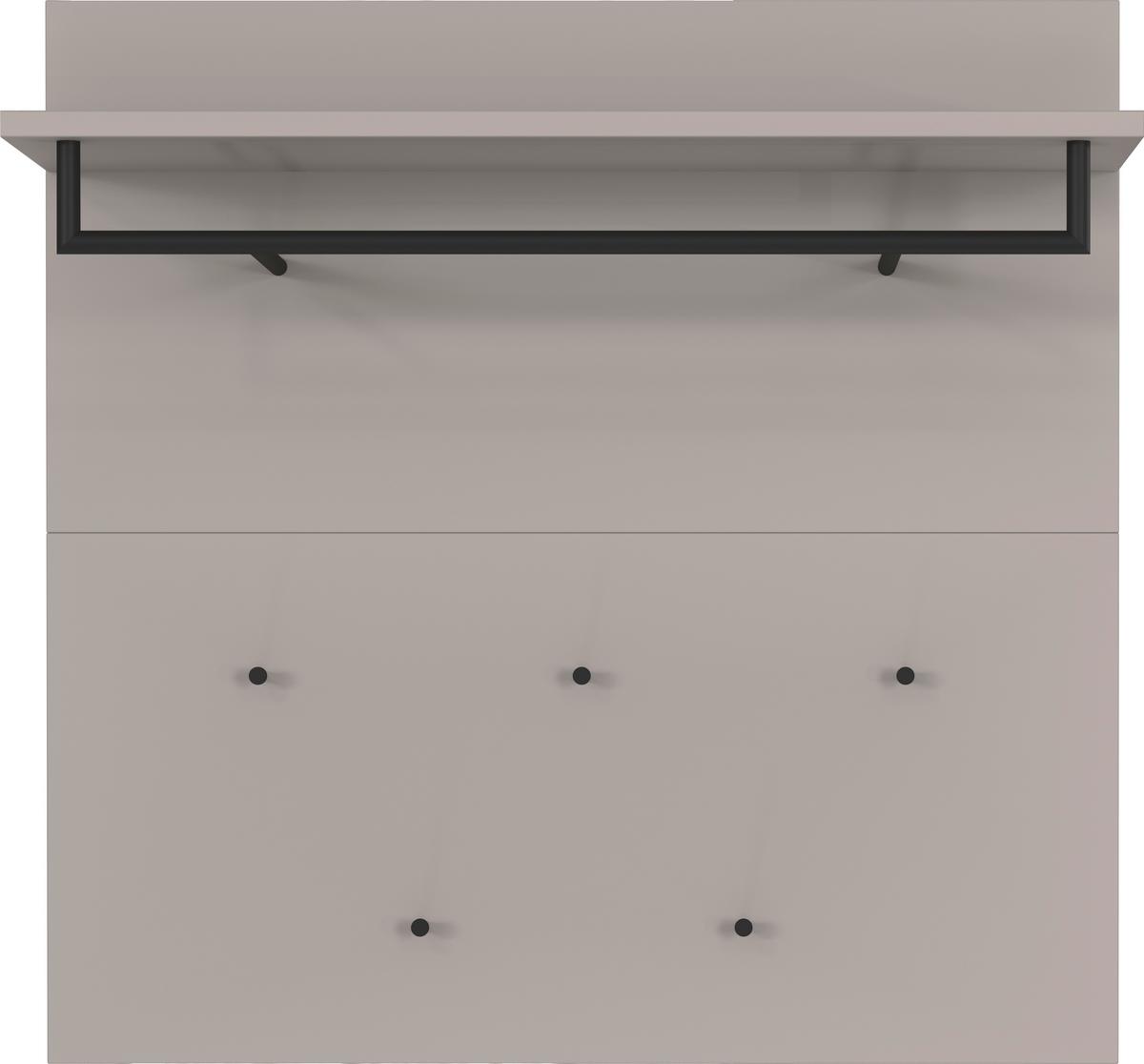 Garderobenpaneel GW-Bastia in Grau - Grau, MODERN, Holzwerkstoff (96/95/30cm) - Premium Living