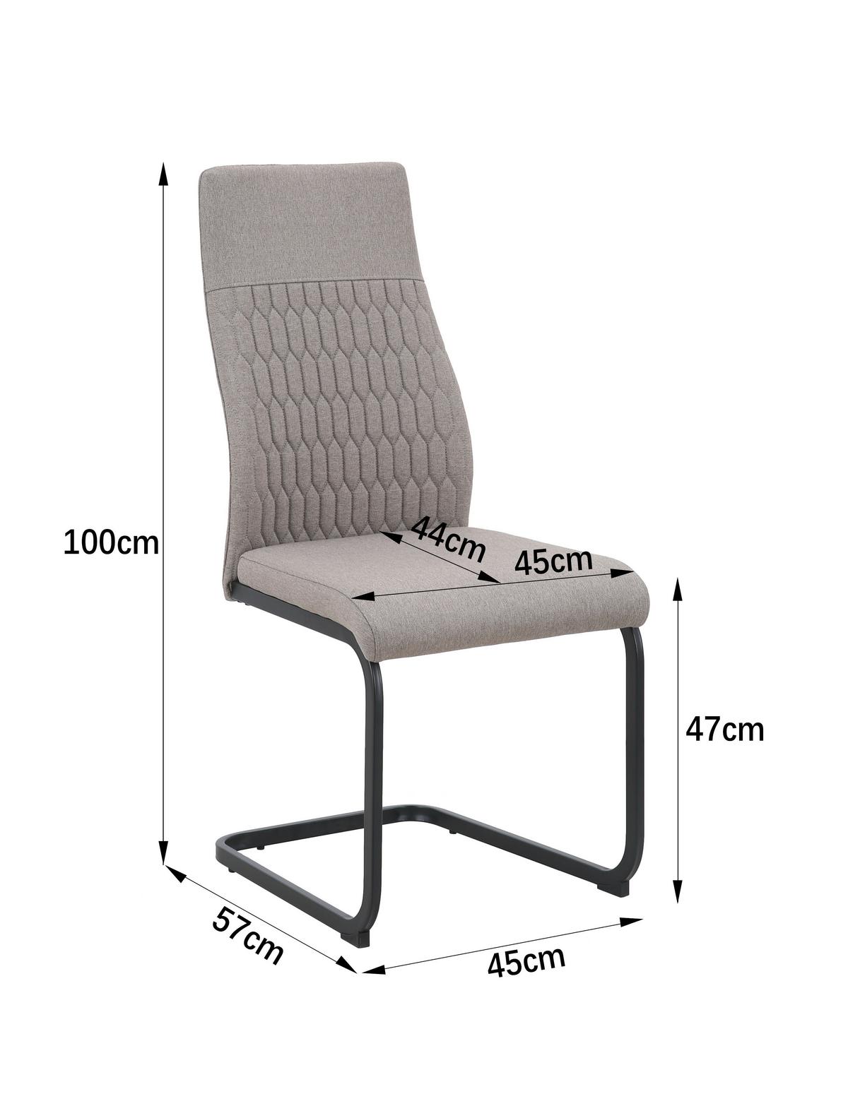 Stolica Erika - smeđa/crna, Basics, metal/tekstil (44/99/59cm) - Modern Living