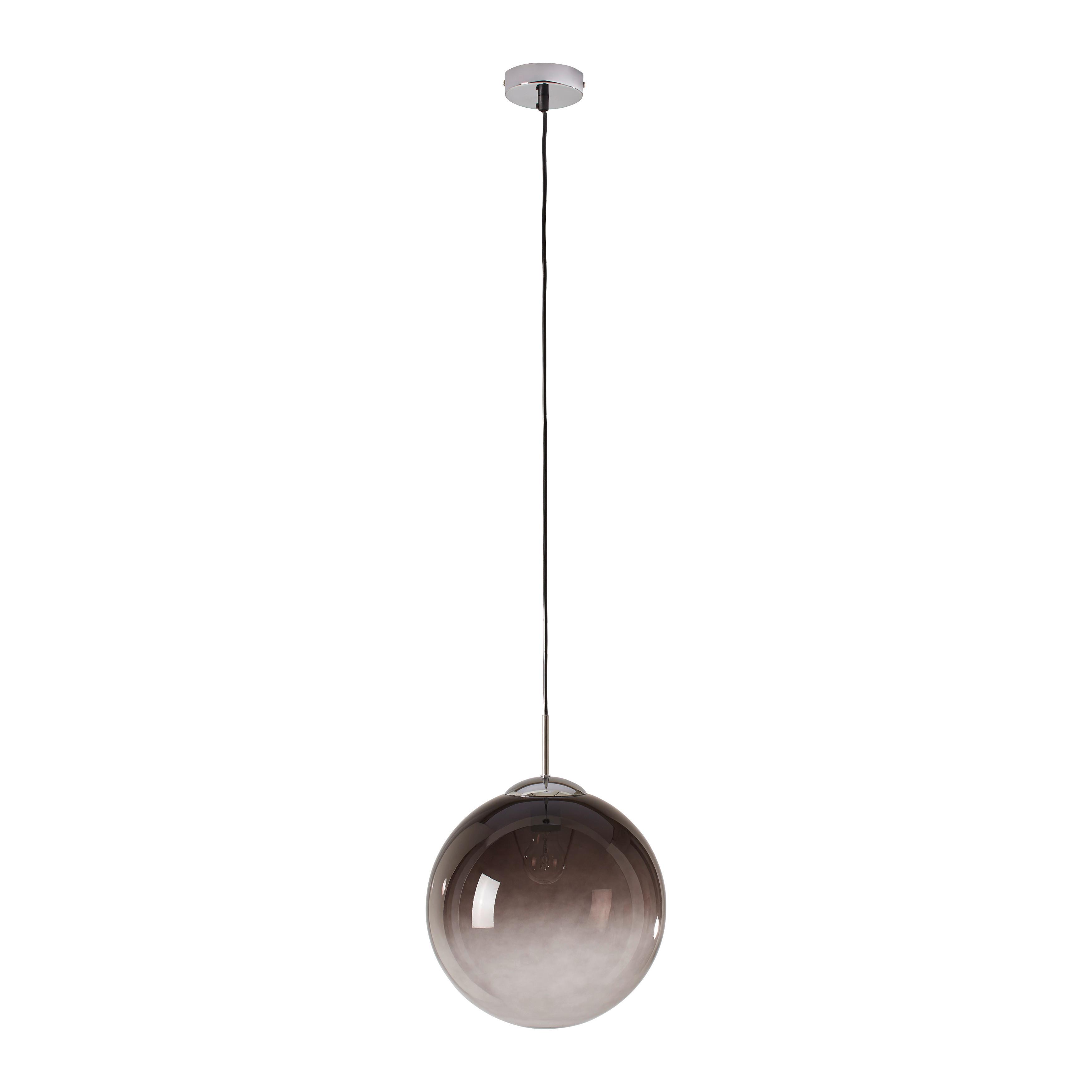 Viseča Svetilka Lus - barve kroma/črna, Trendi, kovina/umetna masa (30cm) - Modern Living