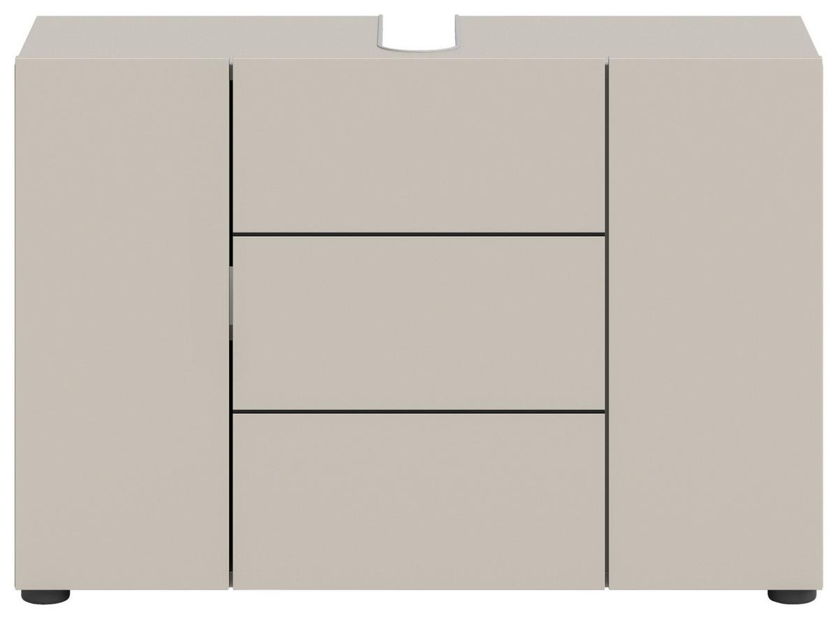 Waschbeckenunterschrank Vira ca. 82x56 cm Kaschmir - Kaschmir/Schwarz, MODERN, Holzwerkstoff/Kunststoff (82/56/34cm) - MID.YOU
