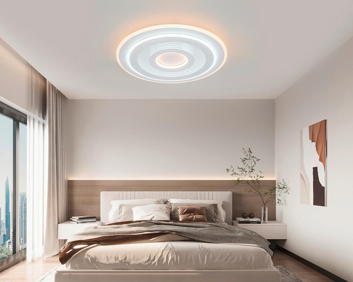 Plafonieră cu LED Birtu - alb, Modern, plastic/metal (49/4,3cm) - Mömax
