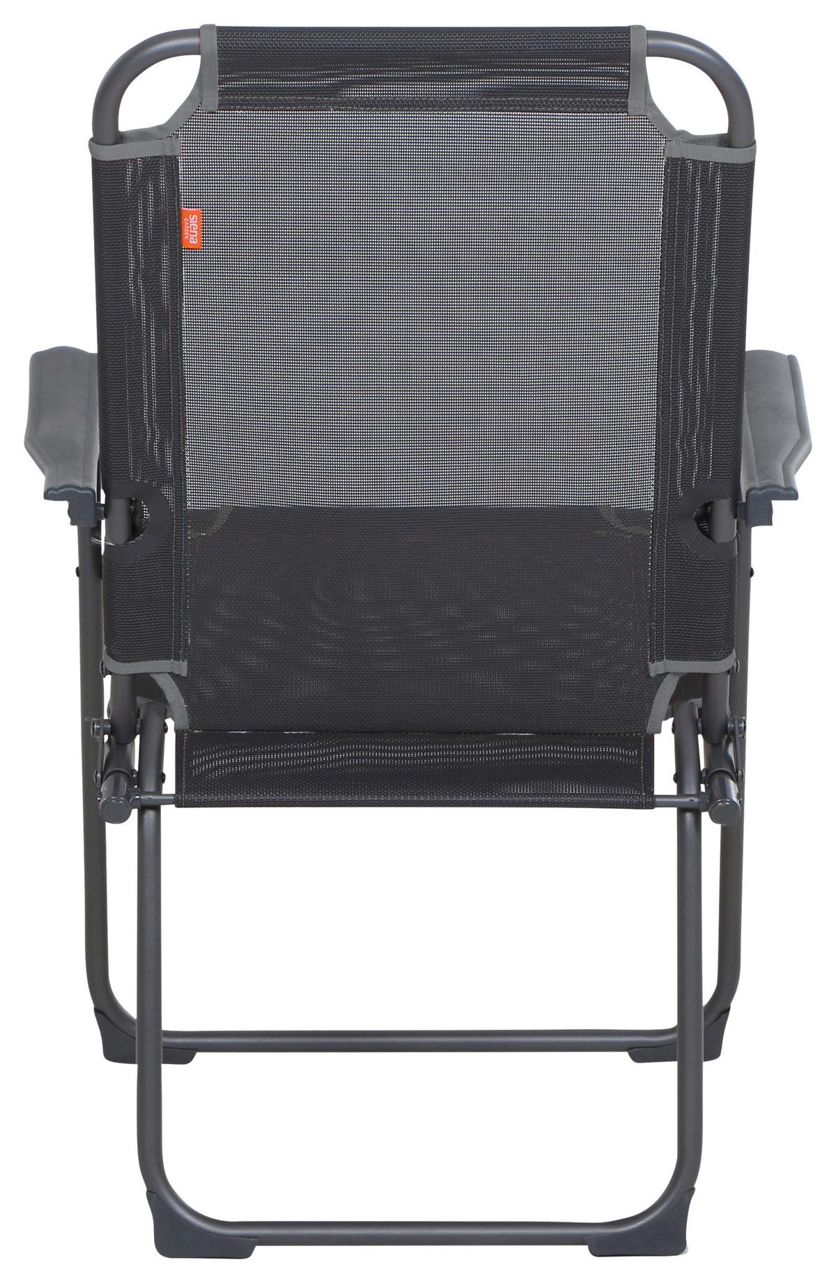 Campingstuhl klappbar mit Armlehnen Comfort - Anthrazit, KONVENTIONELL, Textil/Metall (58/95/70cm) - Siena Garden