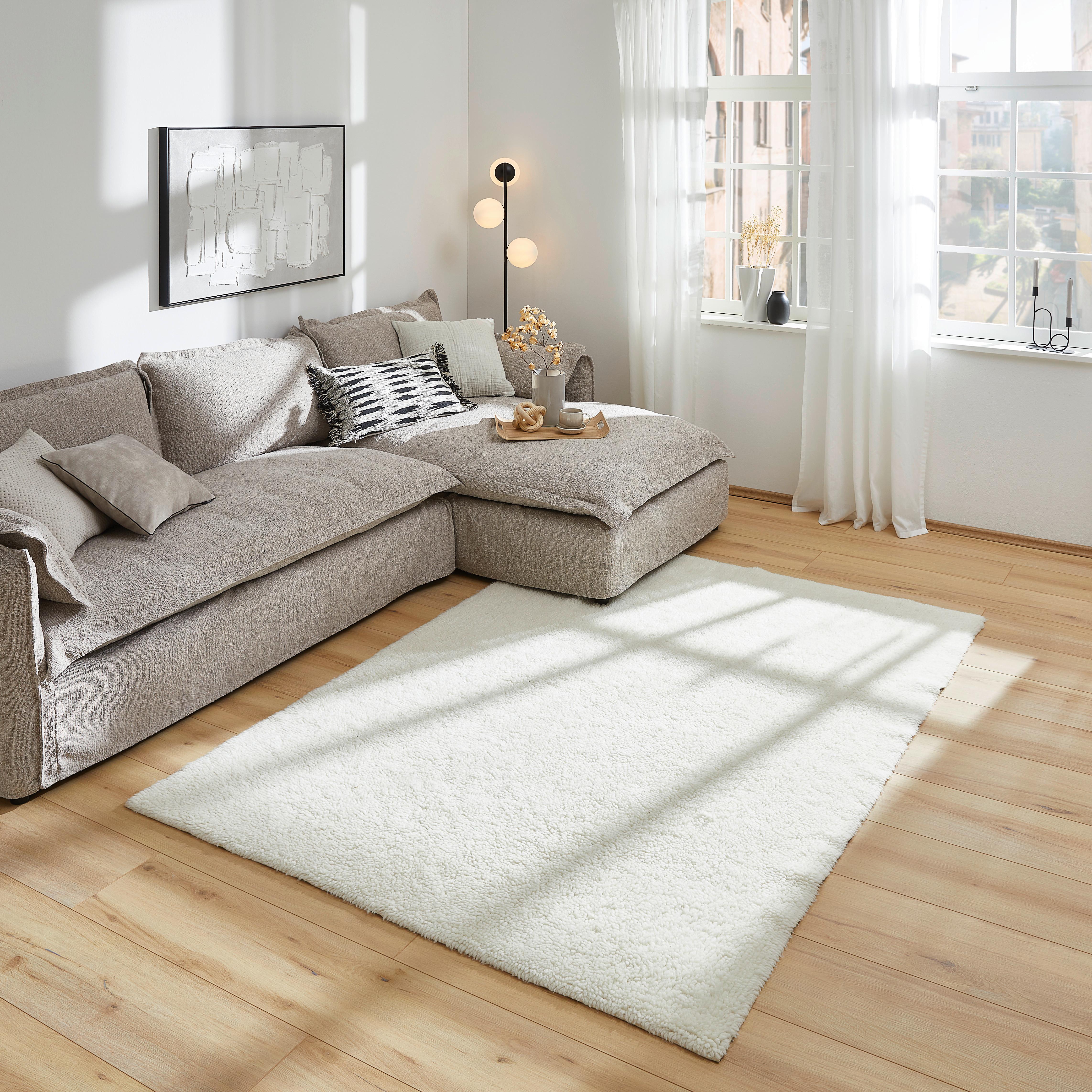 DYWAN TKANY RĘCZNIE DAVOS - kolor naturalny, Basics, tkanina (160/230cm) - Linea Natura