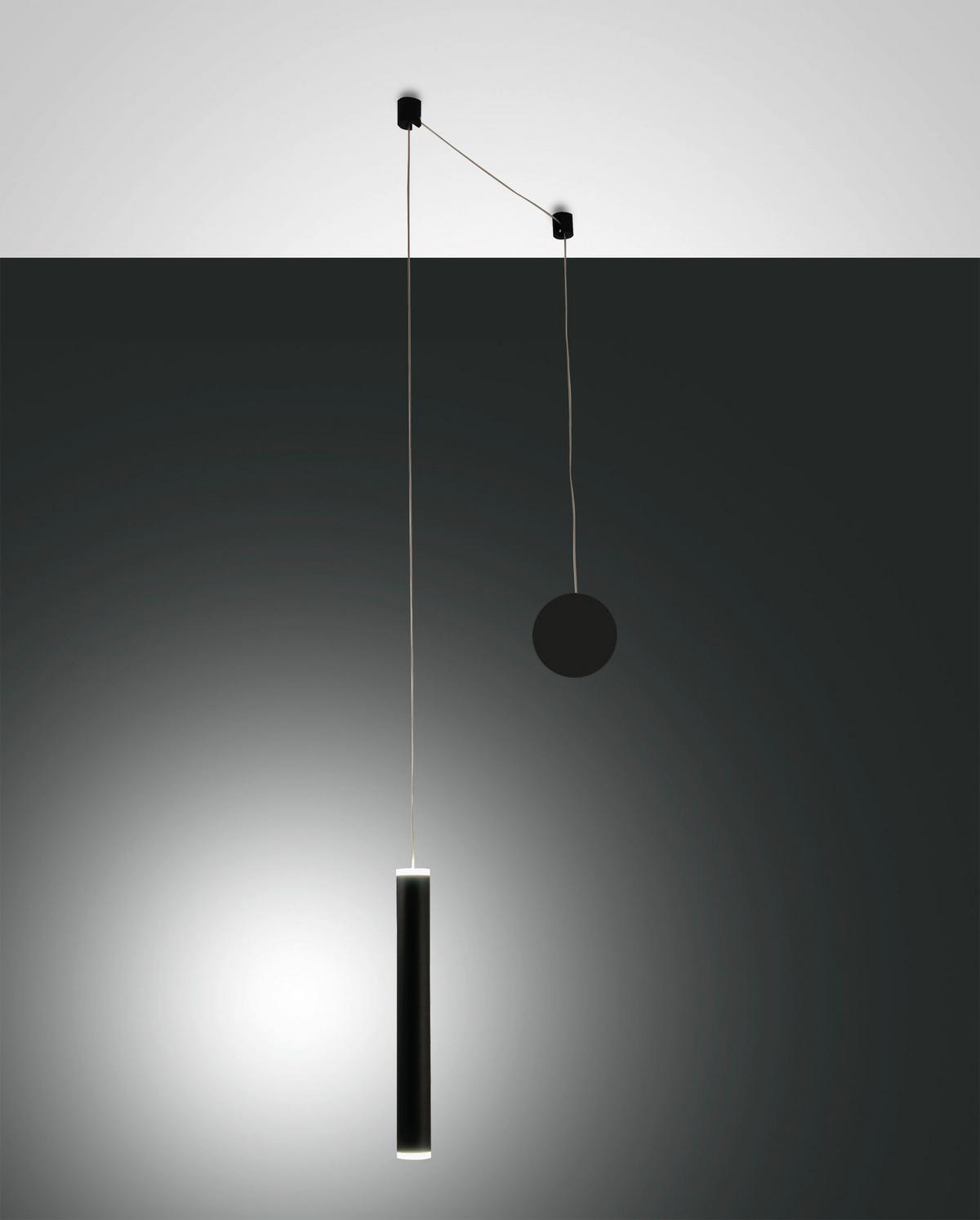 LAMPA ZWIESZANA LED 3685-41-101 PRADO - czarny, Design, metal (3,7/500cm) - Fabas Luce