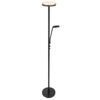 LED-Stehleuchte Ernst Schwarz max. 18,5 Watt - Schwarz, Design, Glas/Metall (26/180cm) - Globo