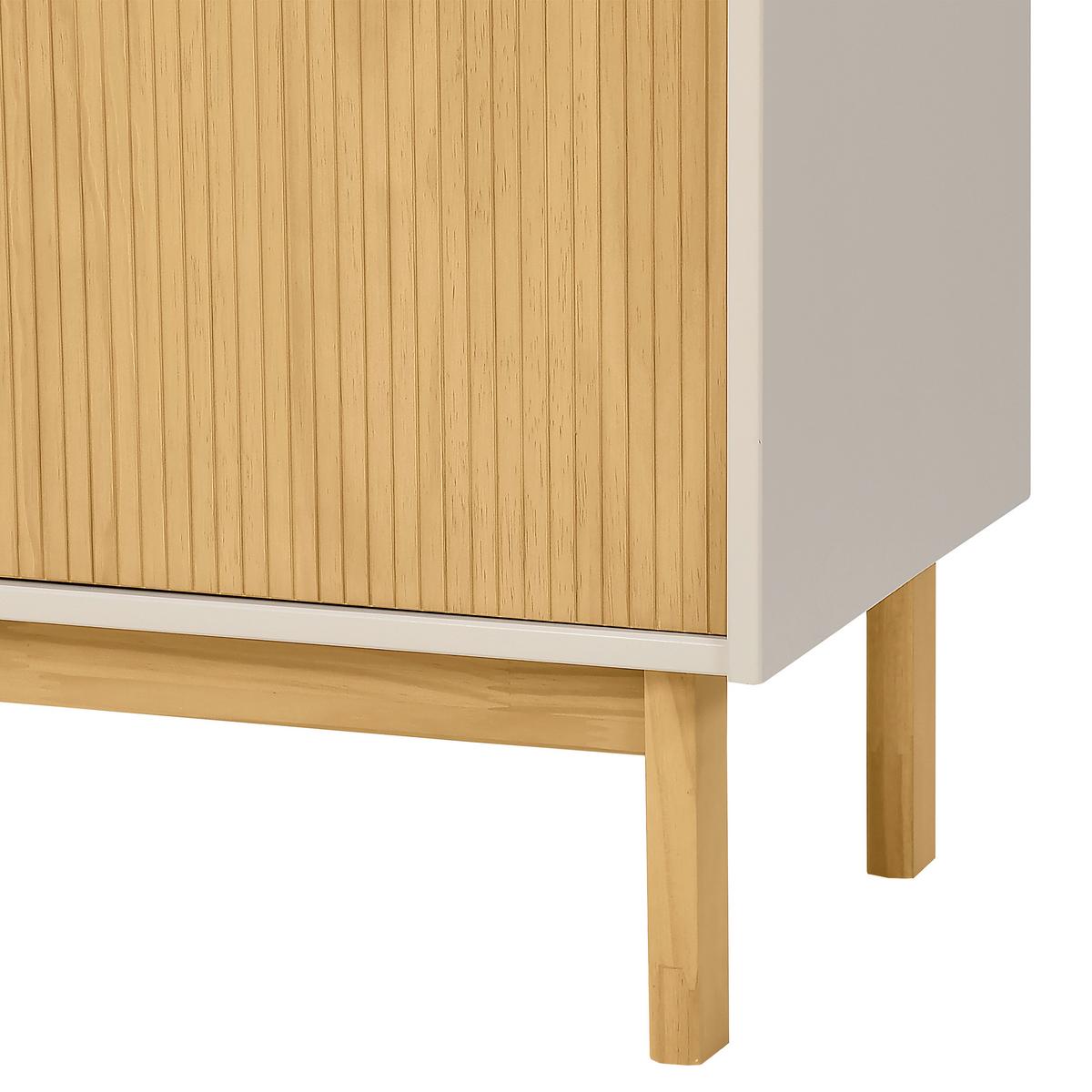KOMODA SZEROKA CAVA - kolor naturalny/kaszmir, Design, drewno (160/78/42cm) - Livetastic
