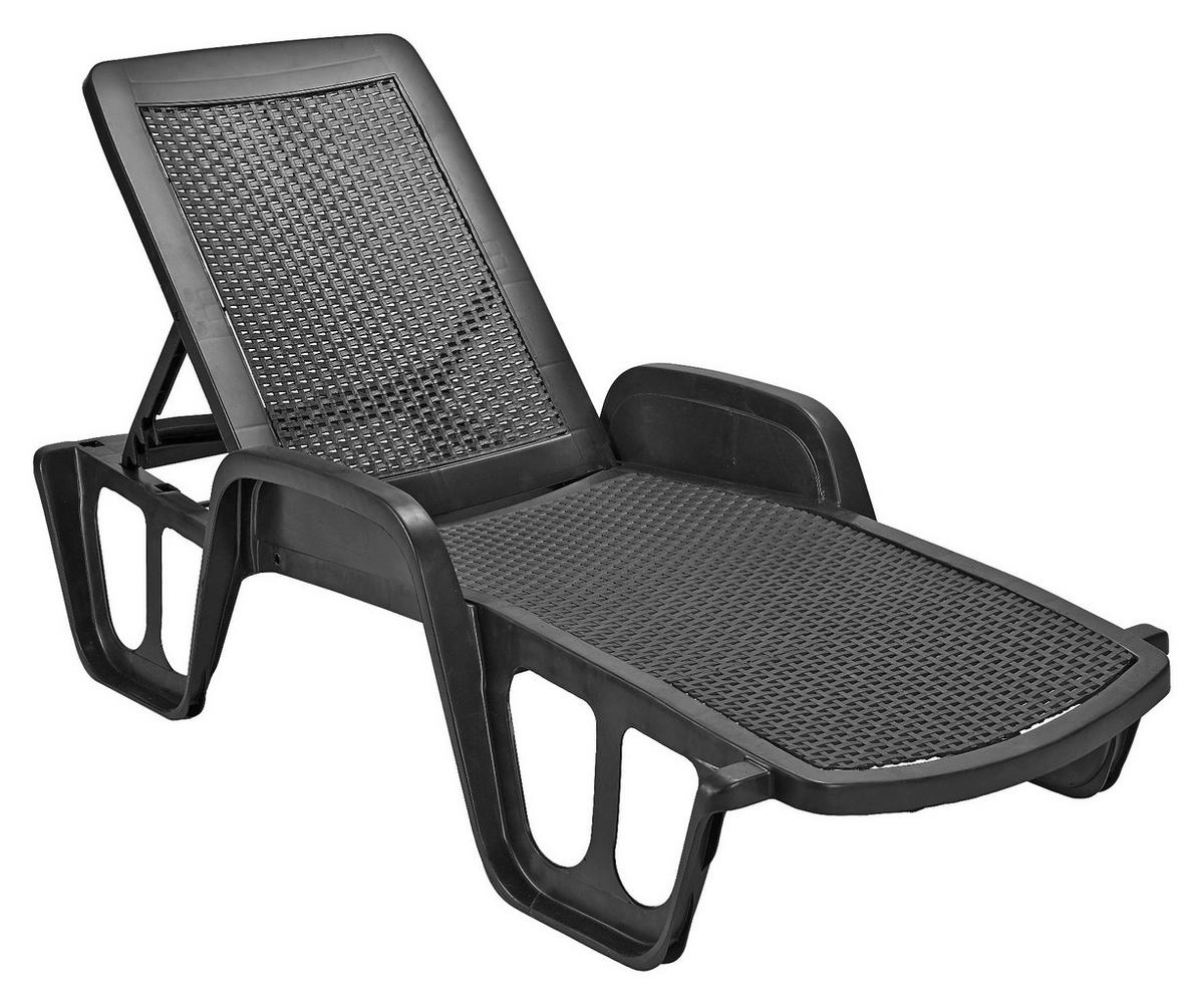 Napozóágy Pool - antracit, Konventionell, műanyag (71/100/192cm) - Mömax